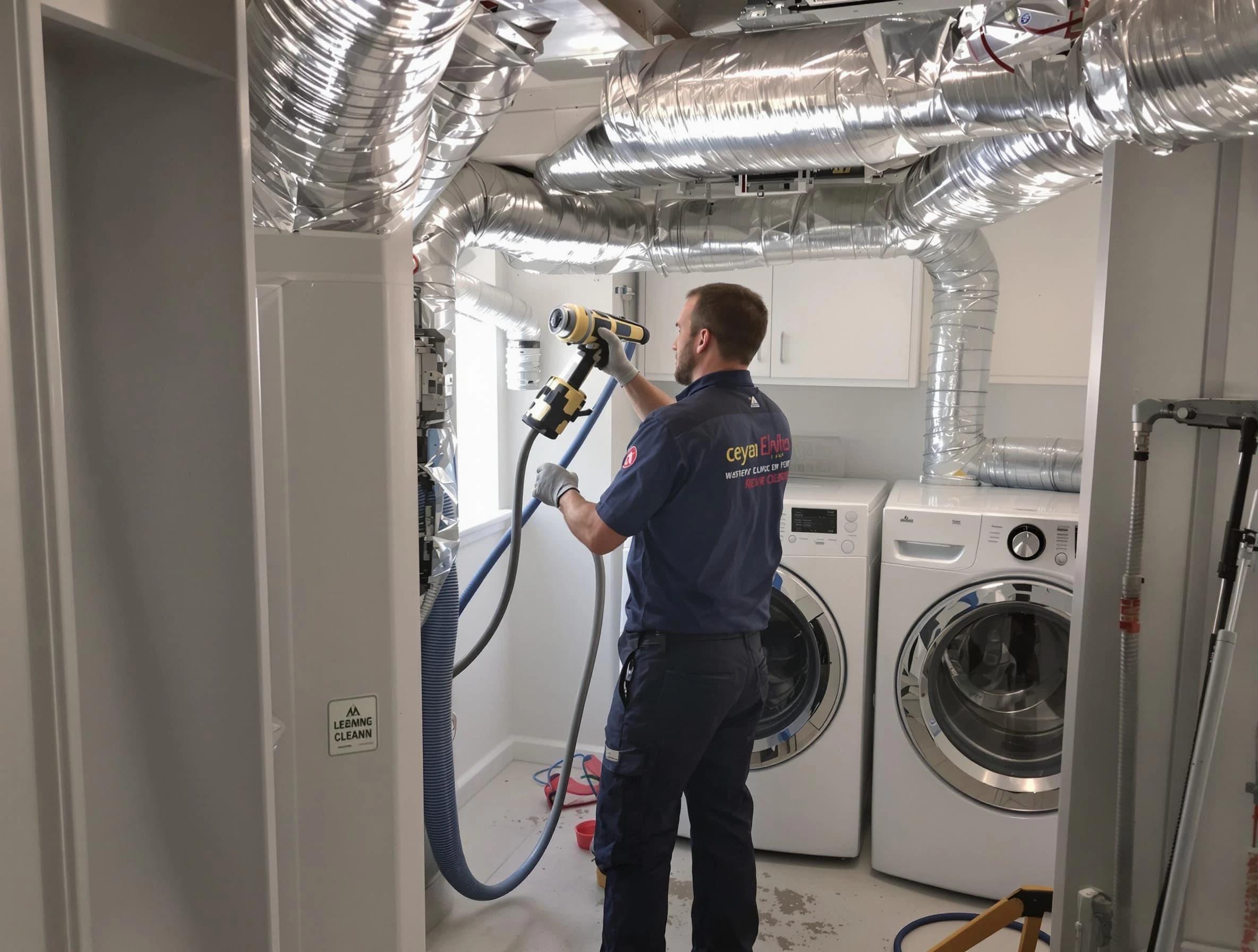 Braintree Dryer Vent Cleaning specialist using advanced equipment for thorough duct cleaning in Braintree